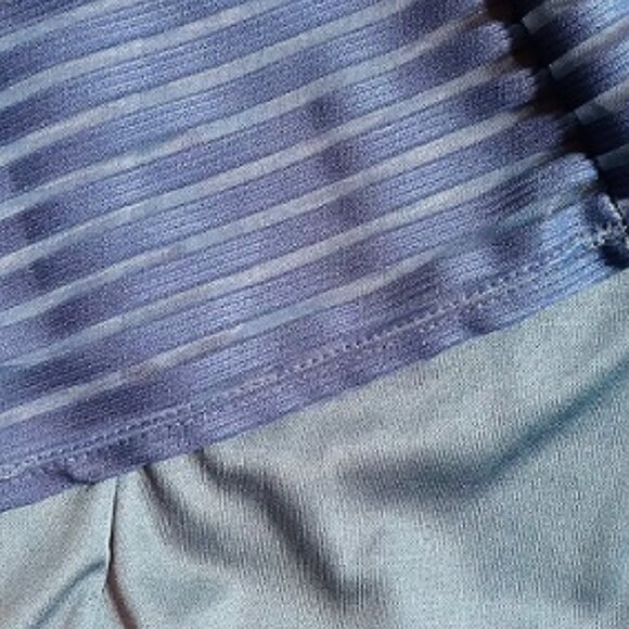 NBW Silhouette NYC striped blue A-line skirt size M - Picture 4 of 5